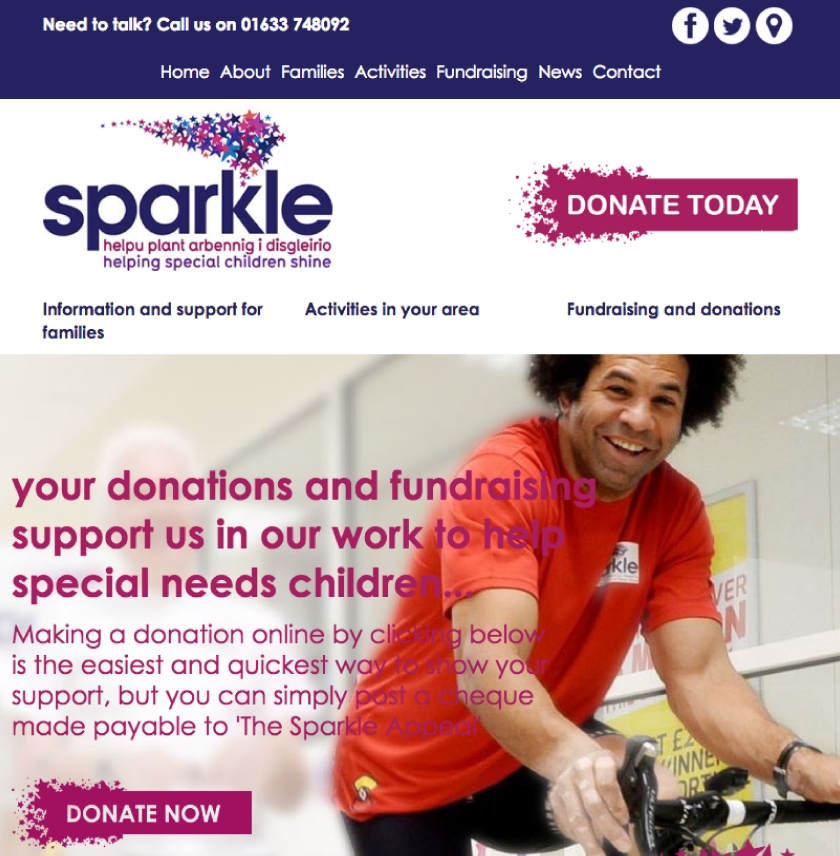 The Sparkle Appeal website